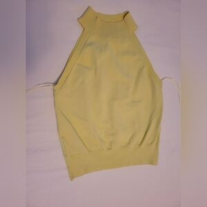 BCBGMAXAZRIA Yellow Sleeveless Knit Top – Size S